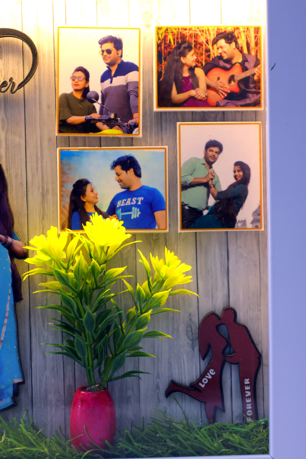 Personalized Couple 3D Light Box Frame with LED Backlight | KDS Creation